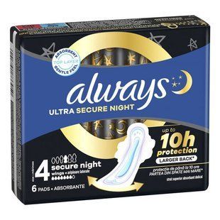 Гігієнічні прокладки Always Ultra Day secure night розмір4, 6 шт &mdash; фото товару