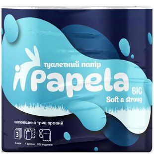 Туалетний папір Papela Big 3 шари 4 рулони &mdash; фото товару