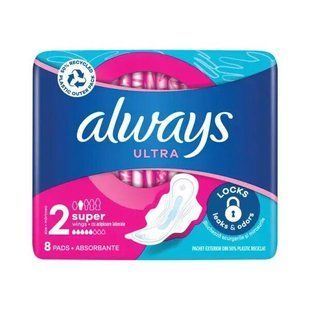 Прокладки гігієнічні Always Ultra Super Plus Розмір 2 Single 8 шт, 8 шт &mdash; фото товару